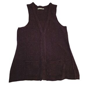 Maurices Sweater Vest Open Front Pockets Sleeveless Knit‎ Casual Medium
